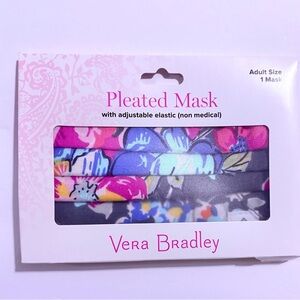 Vera Bradley Pink Pleated Face Mask